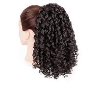 Chignon per Capelli 12" Coulisse Coda di Cavallo Estensione Dei Capelli Sintetica Coda di Cavallo Riccia Parrucca Clip di Capelli Elastico Coda di Cavallo Riccia for Le Donne Nere Chignon per Capelli(