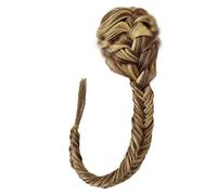 Chignon per capelli 20 pollici a lisca di pesce treccia coda di cavallo estensioni panino capelli coulisse sintetica coda di cavallo clip nell'estensione dei capelli coda di cavallo nero naturale Post