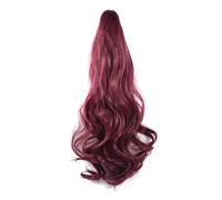 Chignon per Capelli 20 pollici signore alla moda lunghi capelli ricci grande onda parrucca sintetica artiglio clip stile coda di cavallo estensioni dei capelli chignon Chignon per Capelli (Color : 13