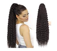 Chignon per Capelli 24/30 pollici lunghi ricci coda di cavallo estensione sintetica coulisse clip di capelli coda di cavallo parrucca capelli chignon for donna uso quotidiano Chignon per Capelli (Col