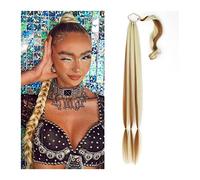 Chignon per Capelli 26/34 pollici lunga coda di cavallo intrecciata allungamento coda di cavallo sintetica fascia imbracatura parrucca pezzo panino for donna uso quotidiano Pezzo di Capelli Disordinat