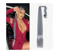 Chignon per Capelli 26/34 pollici lunga coda di cavallo intrecciata allungamento coda di cavallo sintetica fascia imbracatura parrucca pezzo panino for donna uso quotidiano Chignon per Capelli (Color