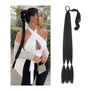 Chignon per Capelli 26/34 pollici lunga coda di cavallo intrecciata allungamento coda di cavallo sintetica fascia imbracatura parrucca pezzo panino for donna uso quotidiano Pezzo di Capelli Disordinat