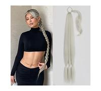 Chignon per Capelli 26/34 pollici lunga coda di cavallo intrecciata allungamento coda di cavallo sintetica fascia imbracatura parrucca pezzo panino for donna uso quotidiano Pezzo di Capelli Disordinat