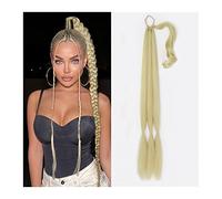 Chignon per Capelli 26/34 pollici lunga coda di cavallo intrecciata allungamento coda di cavallo sintetica fascia imbracatura parrucca pezzo panino for donna uso quotidiano Pezzo di Capelli Disordinat