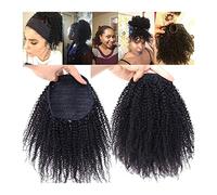 Chignon per Capelli 8-30 pollici Afro Shaggy coulisse coda di cavallo estensioni dei capelli ricci clip-on capelli veri brasiliani for le donne nere coda di cavallo Chignon per Capelli (Color : 18 in