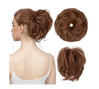 Chignon per capelli, Anello for capelli con chignon spettinato, elastico for coda di cavallo soffice, accessorio for capelli lisci Chignon per capelli Pezzo per capelli(Gold)