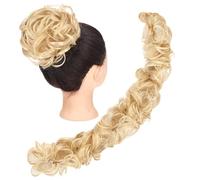 Chignon per Capelli Chignon disordinato pezzo di capelli soffice coda cavallo fai da te avvolgere intorno al panino cerchio ondulato ciambella for le signore estensioni dei