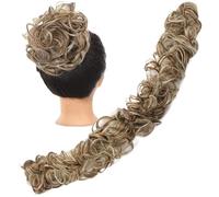 Chignon per Capelli Chignon disordinato pezzo di capelli soffice coda cavallo fai da te avvolgere intorno al panino cerchio ondulato ciambella for le signore estensioni dei
