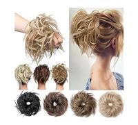 Chignon per capelli, chignon spettinato, chignon spettinato, extension per capelli ricci sintetici con elastico, chignon per capelli istantaneo, ch(12H24-01