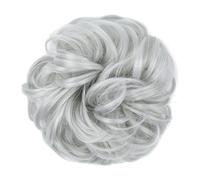 Chignon per capelli, Chignon spettinato in fibra sintetica ad alta temperatura for donna - accessorio for lo styling resistente al calore Chignon per capelli Pezzo per capelli(Silver)