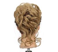 Chignon per Capelli Ciambella sintetica Ciambella Ciambella Coda di cavallo Estensioni dei capelli Ricci biondi disordinati con elastico in gomma Parrucca Chignon for donna Chignon per Capelli (Color
