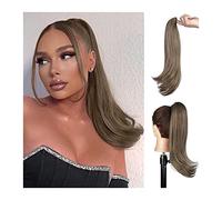 Chignon per Capelli Clip di estensione dei capelli della coda di cavallo sintetica lunga 16" Clip di artiglio del panino riccio sintetico for l'uso quotidiano delle donne Chignon per Capelli(D)