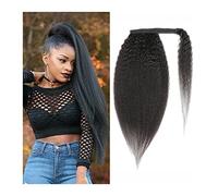 Chignon per Capelli Coda di cavallo arruffata Capelli veri brasiliani Avvolgimento Coda di cavallo Estensioni dei capelli Fette di capelli 8-24 pollici Barrette Parrucche for le donne Chignon per Cape