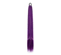 Chignon per Capelli Coda di cavallo intrecciata da 24 pollici Estensioni treccia multicolore Estensioni capelli intrecciati arcobaleno Parrucche sintetiche con elastici Chignon per Capelli (Color : A