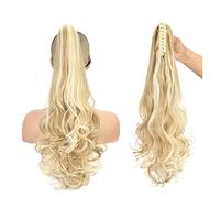 Chignon per Capelli Coda di cavallo ondulata Estensione dei capelli sintetica lunga Clip artiglio in fibra resistente al calore Parrucca for le donne