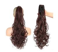 Chignon per Capelli Coda di cavallo ondulata Estensione dei capelli sintetica lunga Clip artiglio in fibra resistente al calore Parrucca for le donne