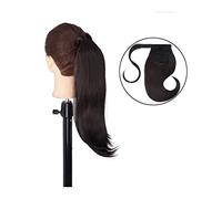 Chignon per Capelli Coda di cavallo sintetica lunga e dritta avvolgente for parrucche Extension Bun 18 pollici Clip for capelli a coda di cavallo for le donne for l'uso quotidiano Pezzo di Capelli Dis