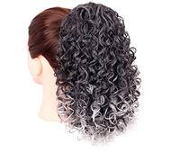 Chignon Per Capelli da Donna 12" Coulisse Coda di Cavallo Estensione Dei Capelli Sintetica Coda di Cavallo Riccia Parrucca Clip di Capelli Elastico Coda di Cavallo Riccia for Le Donne Nere Pezzo di Ca
