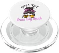 Chignon per capelli da ragazza con scritta "Trip Grace Bay Beach" PopSockets PopGrip per MagSafe