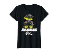 Chignon per Capelli disordinati da Ragazza giamaicana Yardie Woman Pride Maglietta