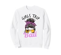 Chignon per Capelli disordinato da Ragazza con Scritta Trip Bali Felpa