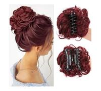Chignon per capelli, Fermaglio for chignon sicuro for donna - Volumizzante for chignon e accessorio for feste Creatori di Chignon per capelli(Red)