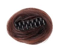 Chignon per capelli, Mini fermaglio a forma di orecchio di gatto for chignon spettinato, accessorio for parrucca in capelli sintetici(Brown red)