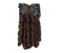 Chignon per Capelli Parrucca riccia da principessa Parrucca Cheongsam alla moda da donna Stile retrò Coda di cavallo Estensione dei capelli Pettine riccio Panino for capelli ricci Chignon per Capelli