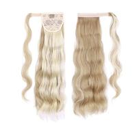 Chignon per Capelli Parrucca sintetica resistente al calore con coda di cavallo avvolgente arricciata ondulata lunga 22 pollici Estensioni coda di cavallo Panino for capelli for donna Chignon per Cape