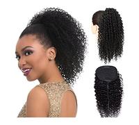 Chignon per Capelli Shaggy Ricci Coda di Cavallo Capelli Veri Brasiliani 10-28 Pollici con Coulisse Pettine for Capelli Coda di Cavallo Estensione Capelli for Donne Nere Chignon per Capelli (Color :