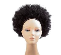 Chignon per Donna Panino for capelli ricci sintetici corti da 10 pollici con estensioni della coda di cavallo coulisse Afro Shaggy Bun for donne nere