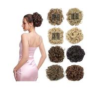 Chignon per donne Chignon sintetico per capelli, pettine con clip nell'estensione dei capelli Onda disordinata Capelli ricci Chignon Pezzi Updo Coda di cavallo ricci Extension Parrucchino per capel