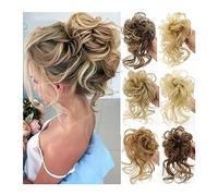 Chignon Pezzo di capelli chignon disordinato, updo arruffato con viticci Estensioni chignon for capelli Capelli ricci ondulati elastici Coda di cavallo Posticci Scrunchies for capelli for le donne Chi