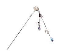 Chignon Pin Hair, Bastoncini for capelli, 1 pezzo di bacchette cinesi for capelli da donna for chignon, bacchette decorative con nappa a farfalla, accessori for capelli, forcine for capelli vintage(Si