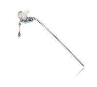 Chignon Pin Hair, Bastoncini for capelli, Bacchette for capelli, Bastoncini for capelli in argento Bacchette for capelli in giada imitazione Forcine for capelli vintage Bastoncini con nappe Catena Bac