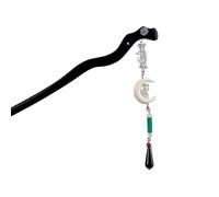 Chignon Pin Hair, Bastoncini for capelli, Bacchette for capelli, Bastoncini for capelli in legno con ciondolo a forma di luna, Bacchette for capelli eleganti, Bacchette classiche cinesi, Accessori for