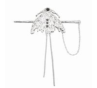 Chignon Pin Hair, Bastoncini for capelli, Bacchette for capelli, Bastoncini for capelli in metallo pendenti, Bacchette cinesi for capelli for chignon, Bacchette decorative a forma di falena con textur
