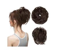 Chignon Sintetico Elastico Disordinato Panino Capelli Finti Chignon Ricci Scrunchie Updo Ciambella Posticci Fasce Fascio Coda Capelli Biondi for Le Donne Chignon per capelli da donna(Dark brown)
