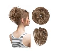 Chignon Sintetico Elastico Disordinato Panino Capelli Finti Chignon Ricci Scrunchie Updo Ciambella Posticci Fasce Fascio Coda Capelli Biondi for Le Donne Posticci Chignon(12H24)