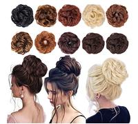 Chignon sintetico naturale estensione dei capelli ricci capelli finti panino Updo disordinato fascia per capelli ciambelle elastico coulisse coda di cavallo donna 27H4 #