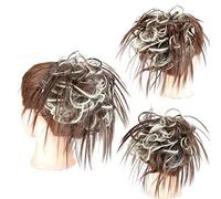 Chignon sintetico Scrunchies disordinati Fascia elastica Parrucchino riccio per le donne Fibra ad alta temperatura Capelli finti naturali Ciambella Chig-7AH613