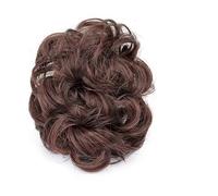 Chignon sintetico spettinato, chignon, chignon alto, clip for capelli, extension for capelli corti, ricci, ondulati, neri e biondi, for donne(C)