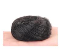 Chignon spettinato, chignon liscio per donna, extension per capelli neri, chignon corto con coda di cavallo, extension per capelli veri, capelli umani lisci regolabili,Natural Color-B
