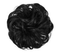 Chignon spettinato, Chignon spettinato in fibra sintetica ad alta temperatura for donna - accessorio for lo styling resistente al calore Chignon per capelli(Black)