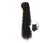 Chignon Spettinato per Donna 1 confezione lunga coda di cavallo onda mais che allunga le parrucche sintetiche naturali con coulisse a forcina for l'estensione della Chignon Spettinato(001,22inches)
