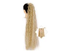 Chignon Spettinato per Donna 1 confezione lunga coda di cavallo onda mais che allunga le parrucche sintetiche naturali con coulisse a forcina for l'estensione della Chignon Spettinato(005,32inches)