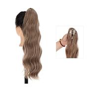 Chignon Spettinato per Donna 1-Pack Ondulata Lunga Clip di Artiglio Coda Cavallo Estensione Dei Capelli Sintetica Delle Signore Soffici Nero Marrone Parrucca Chignon Spettinato(01)