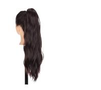 Chignon Spettinato per Donna 1-Pack Ondulata Lunga Clip di Artiglio Coda Cavallo Estensione Dei Capelli Sintetica Delle Signore Soffici Nero Marrone Parrucca Chignon Spettinato(03)