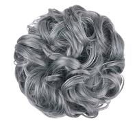 Chignon Spettinato per Donna 1pc Disordinato Bun Fetta di Capelli Sintetici Ricci Chignon Coda Cavallo Estensioni Dei Elastico Bungee Legami for L'uso Quotidiano Chignon Spettinato(Dimgray)